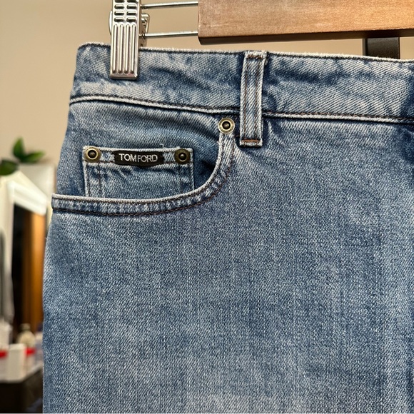 TOM FORD Denim Pencil Skirt - Picture 6 of 9